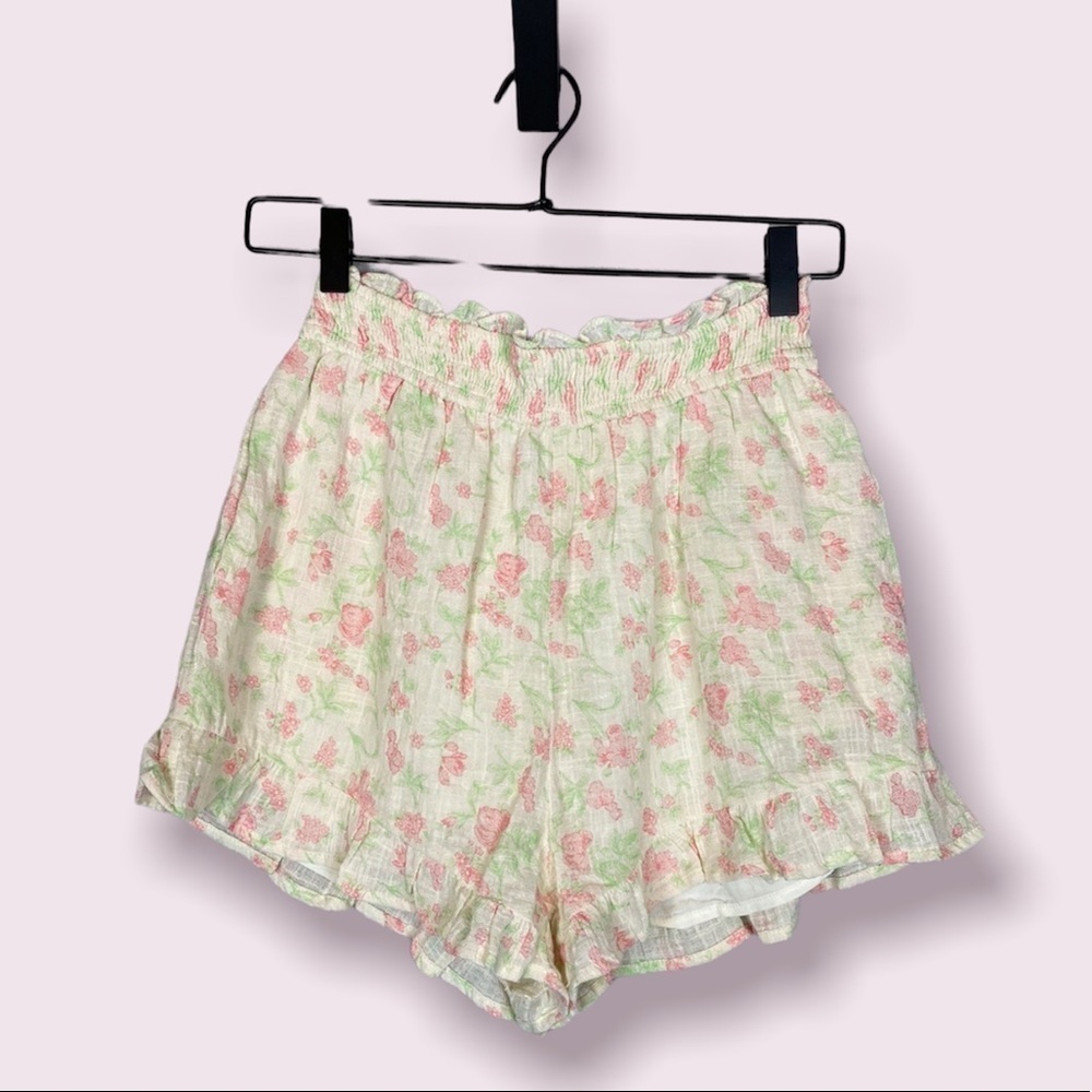 Storia floral ruffle shorts